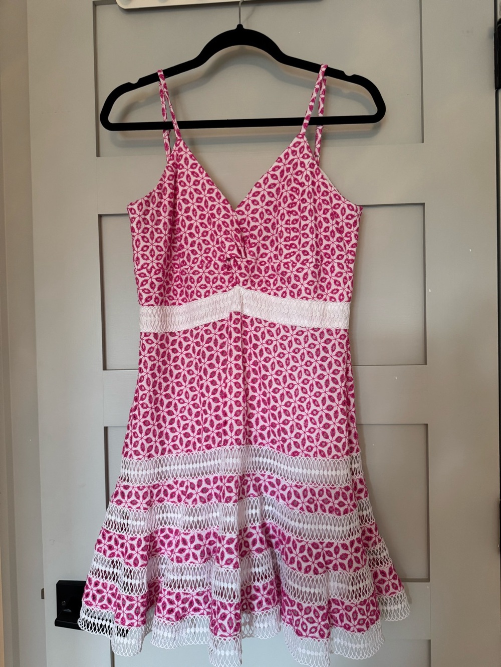Bardot Light Pink Linen-Blend Sundress with Contrast Trim